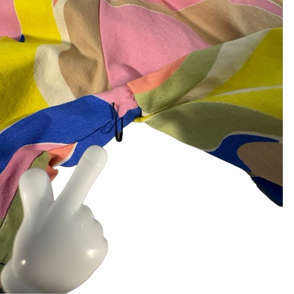 Sincerely Jules Psychedelic Abstract Puff Sleeve Mini Dress Women’s Small - Picture 9 of 12